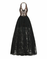 Mirelle Lace Maxi Dress: Black Maxi Dress for Formal Wedding Guest | Nana Jacqueline