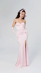 Angelique Bow Dress: Pink Maxi Dress for Formal Wedding Guest | Nana Jacqueline