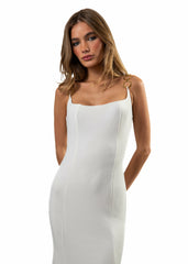 Cynthia Dress: White Maxi Dress for Rehearsal Dinner | Nana Jacqueline