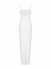 Cynthia Dress: White Maxi Dress for Rehearsal Dinner | Nana Jacqueline