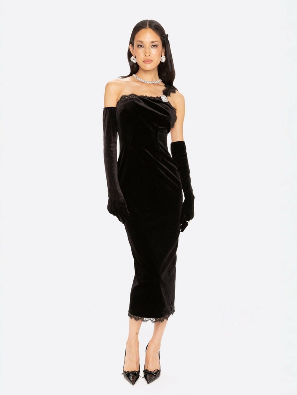 Angelica Velvet Maxi Dress: Black Maxi Dress for Cocktail Party | Nana Jacqueline