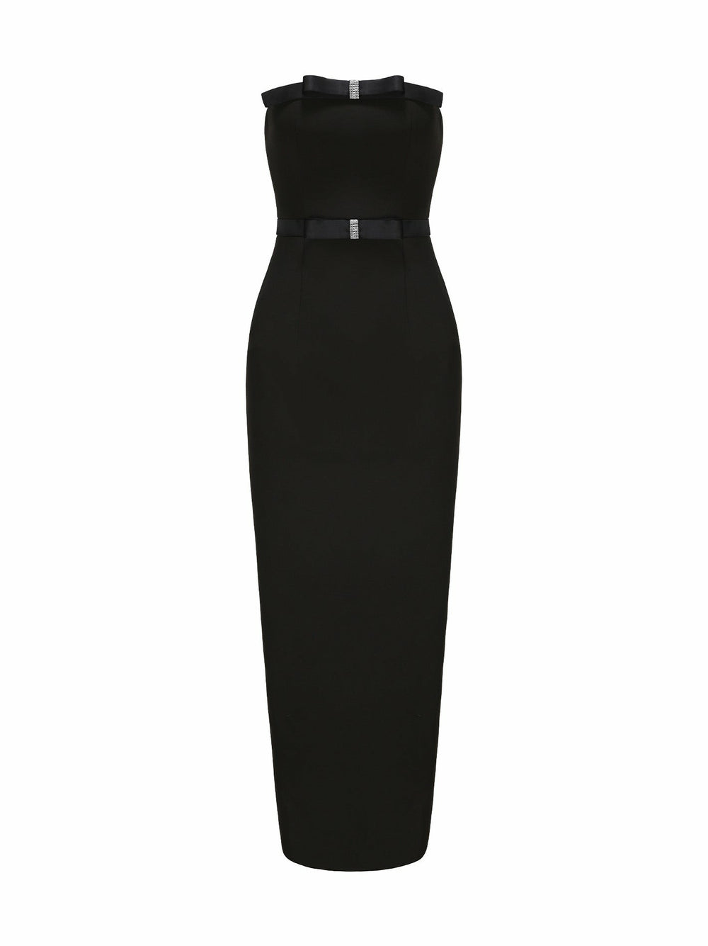 Demi Bow Dress: Black Midi Dress for Cocktail Party | Nana Jacqueline