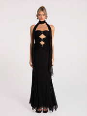 Cassandra Dress: Black Maxi Dress for Formal Wedding Guest | Nana Jacqueline