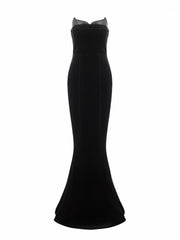 Juliana Velvet Dress: Black Maxi Dress for Formal Event | Nana Jacqueline