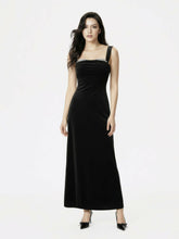 Belle Velvet Maxi Dress: Black Maxi Dress for Cocktail Party | Nana Jacqueline