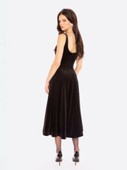 Eleanora Velvet Maxi Dress: Black Maxi Dress for Cocktail Party | Nana Jacqueline