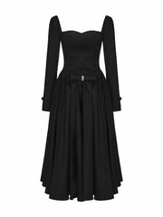 Bernadette Dress: Black Midi Dress for Cocktail Party | Nana Jacqueline