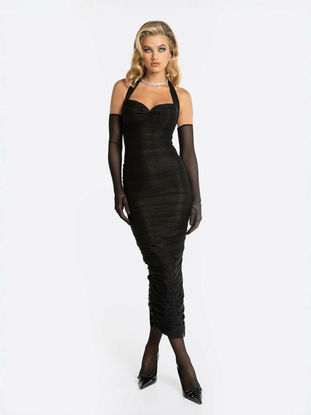 Francesca Dress: Black Midi Dress for Cocktail Party | Nana Jacqueline