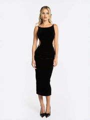 Cristina Dress: Black Midi Dress for Cocktail Party | Nana Jacqueline