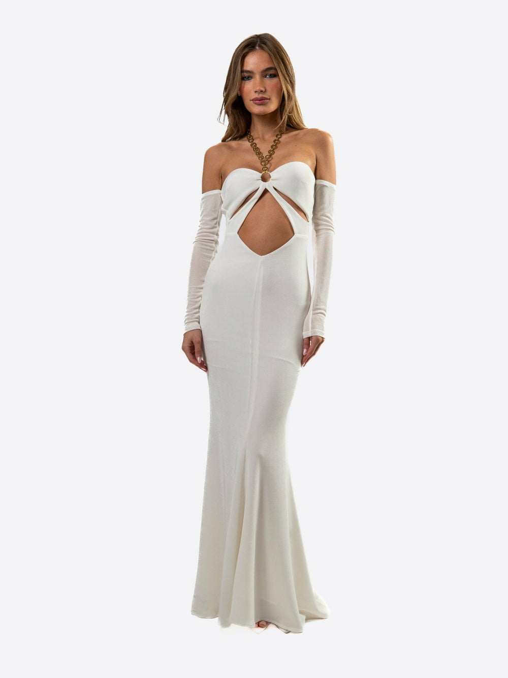Aviana Dress: White Maxi Dress for Wedding After-Party | Nana Jacqueline