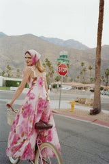 Evie Dress: Pink Maxi Dress for Garden Wedding Guest | Nana Jacqueline