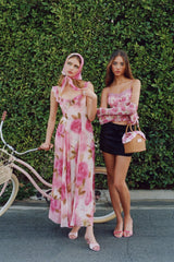 Evie Dress: Pink Maxi Dress for Garden Wedding Guest | Nana Jacqueline