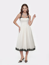 Chantal Lace Halter Ivory Acetate Maxi Dress | Nana Jacqueline