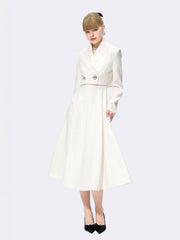 Josephine Dress: White Midi Dress for Bridal Shower | Nana Jacqueline