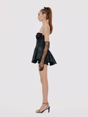 Airina Dress: Black Mini Dress for Cocktail Party | Nana Jacqueline