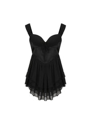 Sheila Chiffon Dress: Black Mini Dress for Date Night | Nana Jacqueline