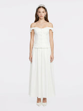 White High-Waist A-Line Midi Skirt | Nana Jacqueline