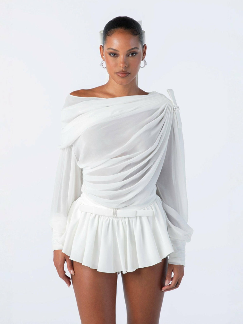 Demi Top: White Top for Engagement Party | Nana Jacqueline
