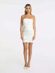 Jolene Dress: White Mini Dress for Bridal Shower | Nana Jacqueline