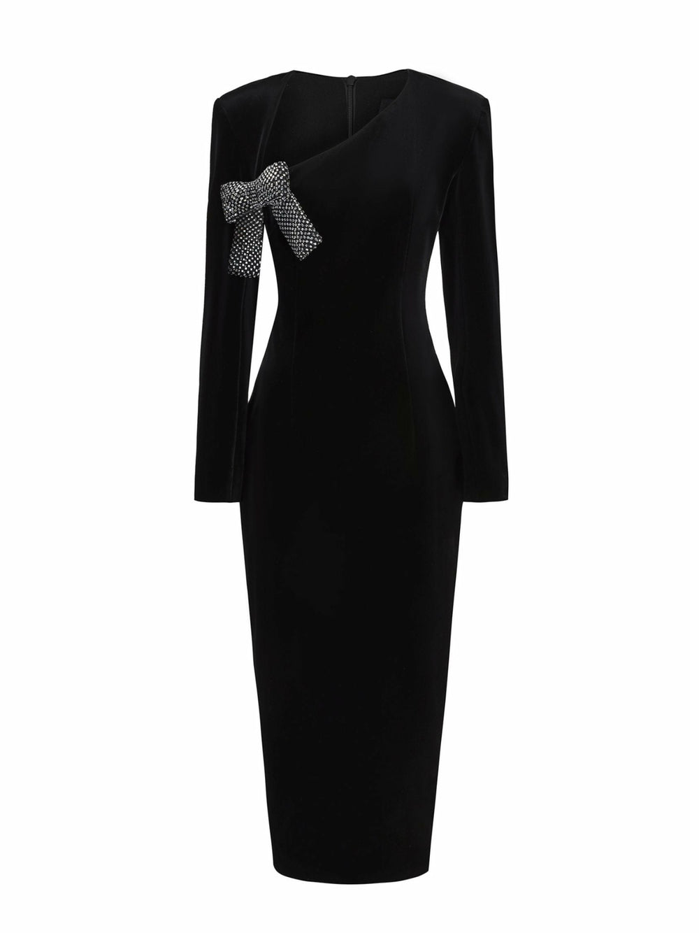 Veronica Velvet Dress: Black Midi Dress for Cocktail Party | Nana Jacqueline