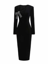 Veronica Velvet Dress: Black Midi Dress for Cocktail Party | Nana Jacqueline