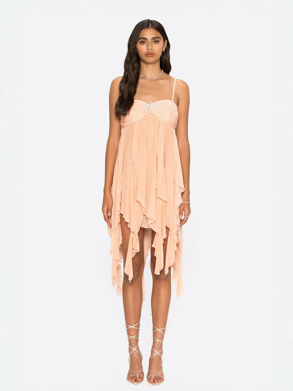 Stella Chiffon Dress: Pink Dress for Garden Party | Nana Jacqueline