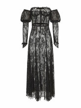 Yvonne Lace Dress: Black Maxi Dress for Cocktail Party | Nana Jacqueline