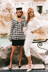 Rylee Knit Dress: White Midi Dress for Bridal Shower | Nana Jacqueline