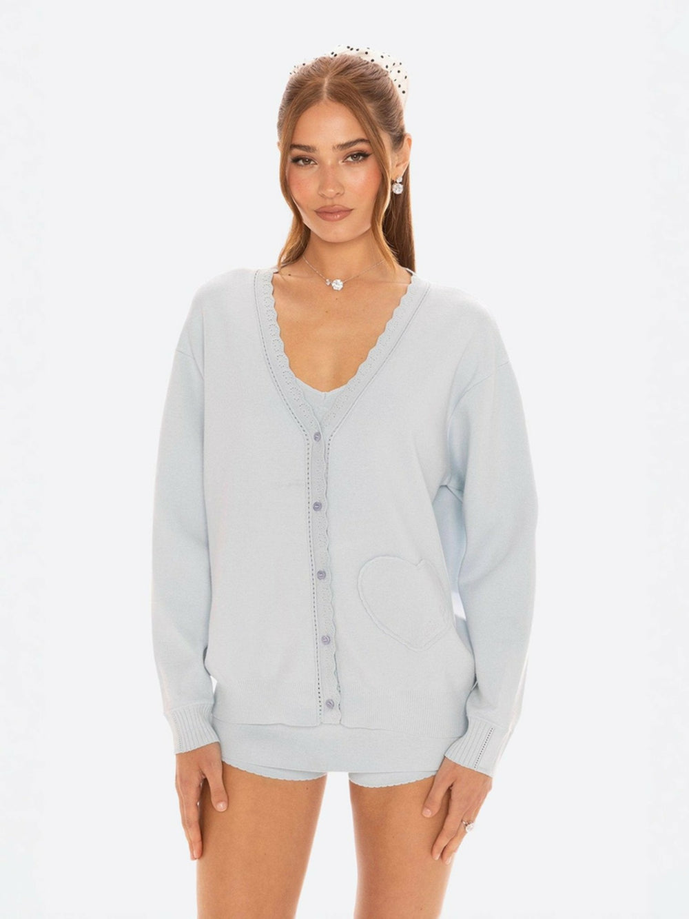 Carrie Cardigan: Blue Cardigan for Country Club Brunch | Nana Jacqueline