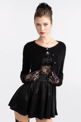 Mirabelle Knitted Cardigan: Black Cardigan for Brunch | Nana Jacqueline