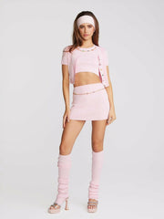Kennedy Knit Skirt: Pink Mini Skirt for Birthday Celebration | Nana Jacqueline