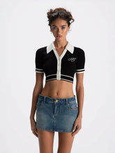 Samantha Knit Top: Black Knit Top for Country Club Brunch | Nana Jacqueline