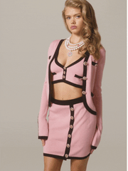 Matilda Knit Set: Pink Knit Set for Birthday Celebration | Nana Jacqueline