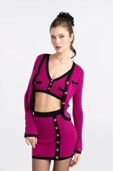 Lisette Knit Set: Magenta Knit Set for Country Club Brunch | Nana Jacqueline