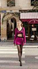 Lisette Knit Set: Magenta Knit Set for Country Club Brunch | Nana Jacqueline