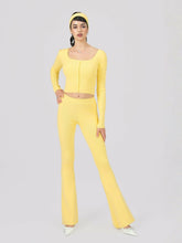 Holly Pants: Yellow Knit Pants for Resort Brunch | Nana Jacqueline