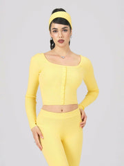 Holly Pants: Yellow Knit Pants for Resort Brunch | Nana Jacqueline