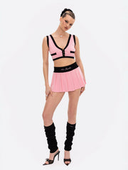 Hazel Skirt: Pink Mini Skirt for Tennis Club Outfit | Nana Jacqueline
