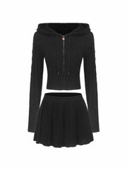Jailina Knit Set: Black Knit Set for Brunch | Nana Jacqueline