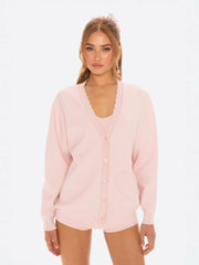 Carrie Cardigan: Pink Cardigan for Brunch | Nana Jacqueline