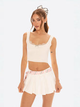 Jenna Top: White Knit Tank Top for Country Club Brunch | Nana Jacqueline