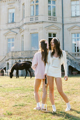 Carrie Shorts: White Knit Shorts for Resort Brunch | Nana Jacqueline