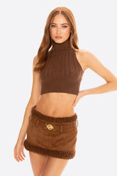 Margo Knit Top: Brown Knit Top for Brunch | Nana Jacqueline