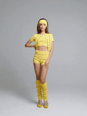 Kennedy Knit Shorts: Yellow Knit Shorts for Resort Vacation | Nana Jacqueline