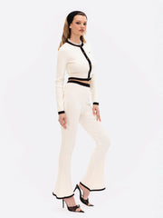 Eliza Pants: White Knit Pants for Country Club Brunch | Nana Jacqueline