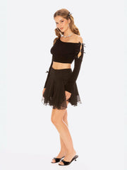 Zara Top: Black Knit Top for Date Night | Nana Jacqueline