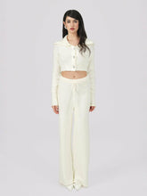 Addison Pants: White Knit Pants for Resort Brunch | Nana Jacqueline