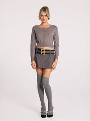 Ashley Cardigan: Grey Cardigan for Brunch | Nana Jacqueline