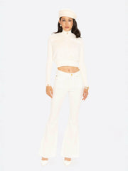 Hailey Knit Jacket: White Knit Jacket for Resort Brunch | Nana Jacqueline