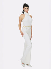 Gwen Jumpsuit: White Jumpsuit for Engagement Party | Nana Jacqueline